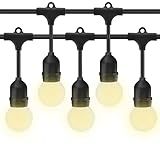 Varal De Luzes Cordão Externo Gambiarra 5 Metros Com Lâmpadas LED Bolinha G45 Branco Quente Bivolt Decoração Quintal Área Externa Casamento Festas Bar Bistrô