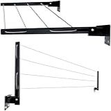 Varal Retratil De Parede Preto Reforçado