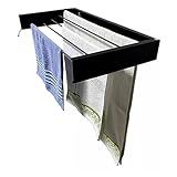 Varal Retrátil De Parede Secadora Invisível 5 Hastes 79cm X 40cm Preto