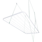 Varal Teto 90 Cm Aço Kit Instalação Reforçado Suporta 13 Kg