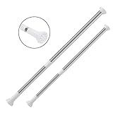Varão Extensível Para Cortina Regulável De Banheiro E Cozinha Suporte De Pressão Sem Furar Em Alumínio Ideal Para Box Janelas E Armários Instalação Fácil 140cm 260cm 