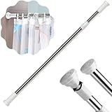 Varão Extensível Regulável Para Cortina De Banheiro E Cozinha 70 120 Cm Suporte De Pressão Sem Furar Em Alumínio Ideal Para Box Janelas E Armários Instalação Fácil 70 X 120 Centímetros 