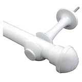 Varão Para Cortinas Em Metal Kit Com Buchas E Suportes Branco 2 5 Metros