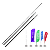 Varetas hastes De Wind Banner  Flag Fibra De Vidro 2 5 M