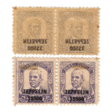Variedade Par Selo Z 12 Zeppelin Com Impressão No Verso