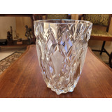 Vaso Antigo Em Cristal Lapidado, Desenhos Geométricos
