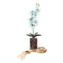 Vaso Arranjo Orquídea Artificial E Colar De Mesa Decorativo Arranjo De Mesa Decoração Para Sala E Escritório Lindo Arranjo Com Flores Realistas Vaso E Lascas De Pinus E Colar De Mesa Decorativo