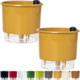 Vaso Auto Irrigável N4 21x18 Preto Raiz Antidengue Kit 2 Un