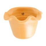 Vaso Babado De Barro Babado M Floreira Parede Jardim 8x