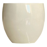 Vaso Bacia Cachepot Redondo Fibra De Vidro Pérola 48cm Areia