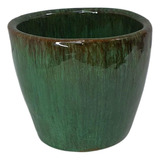 Vaso Cachepot De Cerâmica Pequeno 10x9 Colorido P Decoração Cor Verde