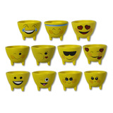 Vaso Cachepot Decoração Emoji Emoticon Tripe Coleção 11un