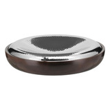 Vaso Centro Mesa Home co Brandy Suporte Metal Inox 11x51x51