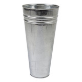 Vaso Cone 30 5 Cm Decorativo Com Alças Aço Galvanizado