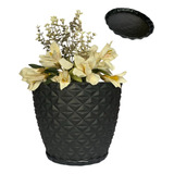 Vaso Cone Diamante Luxo Planta Decoração Casa Jardim C prato