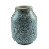 Vaso De Cerâmica Colmeia 23Cm Azul