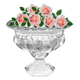 Vaso De Cristal Decoração Mesa Flores