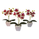 Vaso De Flor Artificial Orquídeas Decorativas