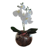 Vaso De Orquidea Artificial Arranjo Flores Decorativa Real