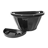 Vaso De Parede Meia Lua Jardim Vertical Orquídea M Com Prato Uninjet Cor Preto