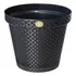 Vaso De Plantas Redondo C/ Prato Rattan 20 Lt Preto Arqplast Cor Preto Nome Do Desenho Rattan