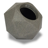 Vaso De Polietileno Geométrico 02 Cor Concreto