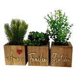 Vaso Decorativo Com Planta Artificial Cachepot Enfeite Sala