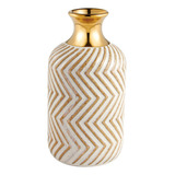Vaso Em Ceramica Dourado