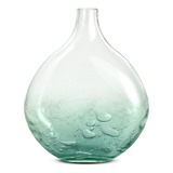 Vaso Em Vidro Azul