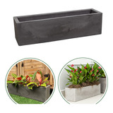 Vaso Floreira Jardineira Flat Polietileno 57x15x15cm Japi
