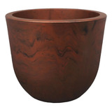 Vaso Flores Redondo Concept Aço Corten Polipropileno N3 Japi
