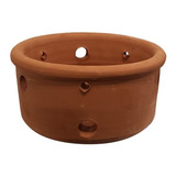 Vaso Furado De Barro Cerâmica 25cm Orquídeas De Pendurar