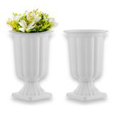Vaso Grego Plástico Decoração De Mesa 2 Unidades 19 Cm