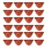 Vaso Meia Lua De Parede Horta Vertical 1 L Kit Com 24 Peças Cor Marrom Liso