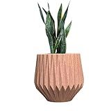 Vaso Para Plantas Polietileno Decorativo Redondo Origami Rosê