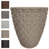 Vaso Para Plantas Polietileno Pedras Branca Decoração Jardim