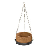 Vaso Pendurar Suspenso Nutricoco Completo Com Prato E Corrente N03 Natural Fibra De Coco Natural Nutriplan