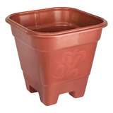 Vaso Plástico Jardim P Plantas Flores 29 X 24 5cm Cores Cor Terracota