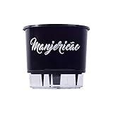 Vaso Plástico Preto Autoirrigável Gourmet Tempero Manjericão