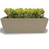 VASO POLIETILENO JARDINEIRA G DECORATIVO P PLANTAS E JARDINS Bege