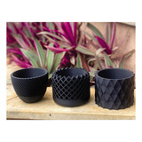 Vaso Suculenta Kit C 3 Decorativo Sofisticado Geométrico