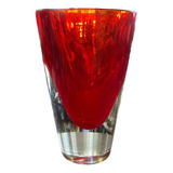 Vaso Vermelho Em Cristal