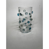 Vaso Vidro Decorado Com