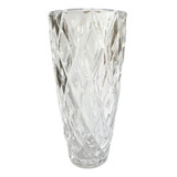 Vaso Vidro Diamond Decorativo Casamento Festa 27cm Yujing Cor Transparente Diamante