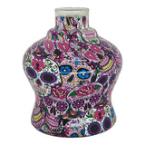 Vaso Vidro Narguile Pequeno Caveira Mexicana Barato