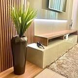 Vaso Vietnamita Fibra De Vidro Decorativo Vitrificado 65cm BRONZE