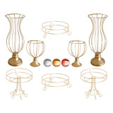 Vasos Armação Kit Festa 45cm E 20cm 4 Bandejas Decoração
