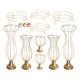 Vasos Armação Para Pedrarias 60cm 45cm 20cm E 4 Bandejas Kit