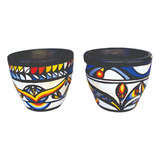 Vasos Cerâmicos Coleção Indígena Blió Piá conjunto 2 Minis