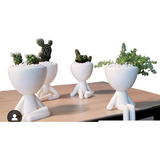 Vasos Robert Plant Suculentas Pronta Entrega Kit C 4 Branco